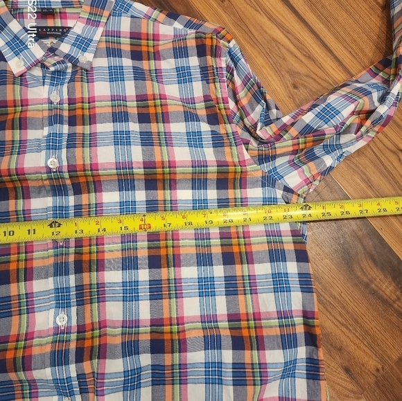 Scappino Marine 100% Cotton MultiColor Plaid Button Down - Picture 9 of 9